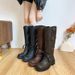 Miu's Catwalk British Martin Boots For Women's New Models, Old Retro Knight Boots, Belt Buckle Boots For Women_vogvips.com