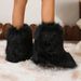 Women Winter Fluffy Faux Fur Mid-Calf Snow Boots Y2K Fashion Warm Snow Boots Girl's Luxury Footwear Furry Boots Outdoor_vogvips.com