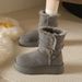 Maillard Two Wear Short Boots Children Autumn Small Man Platform Short Boots Snow Boots Cotton Shoes Women_vogvips.com
