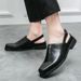TerraStride 2025 Summer Breathable Sandals Size 38-46 Men's Korean Style Trendy Leather Shoes_vogvips.com