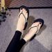 Women's Thick-Soled High-Heeled Toe-Post Korean Style Outdoor Pearl Beach Vacation Sandals_vogvips.com
