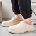Men's Slippers Oil And Waterproof Chef's Shoes Outdoor Foot Cover Driving Shoes For Men_vogvips.com