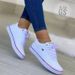 Women's Casual Shoes Leather Lace Up Ladies Sneakers Thick Soled Metal Decoration Breathable Female Flat Shoes _vogvips.com