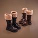 Girls' Long Boots 2025-1 Autumn/Winter New Style Fleece Cotton Boots_vogvips.com