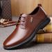 2025 New Business Black Formal Versatile Work Men's Flat Soft Leather Casual Shoes_vogvips.com
