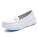 Nurse Shoes Women's Soft Soles Breathable Thick Soles Non-slip Hollow Comfortable Leather Work Health Care Small White Shoes_vogvips.com