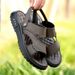 Men’s Shoes New Style Outdoor Wear Driving Dual Purpose Men's Sandals Latex Pad Soft Bottom Large Size Beach Shoes_vogvips.com