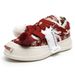 2025 Shoes Fashion Women's Supolopus Color-Block Pom-Pom Sneakers Unique Patchwork Trendy Must-Have For Street Style_vogvips.com
