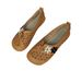 Plus Size Ethnic Style Hollow Flat For Women Flower Breathable Shallow Mouth Mom Lazy Boat Shoes_vogvips.com