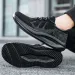 Four-season Style Flying Woven Breathable Mesh Casual Sports Shoes,men's Anti-slip Wear-resistant Running Shoes And Sock Shoes_vogvips.com