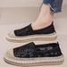 Summer Meh Breathable Small Fragrance Style Fiherman For Women 2025 New Linen Woven Caual Flat Old Beijing Cloth_vogvips.com