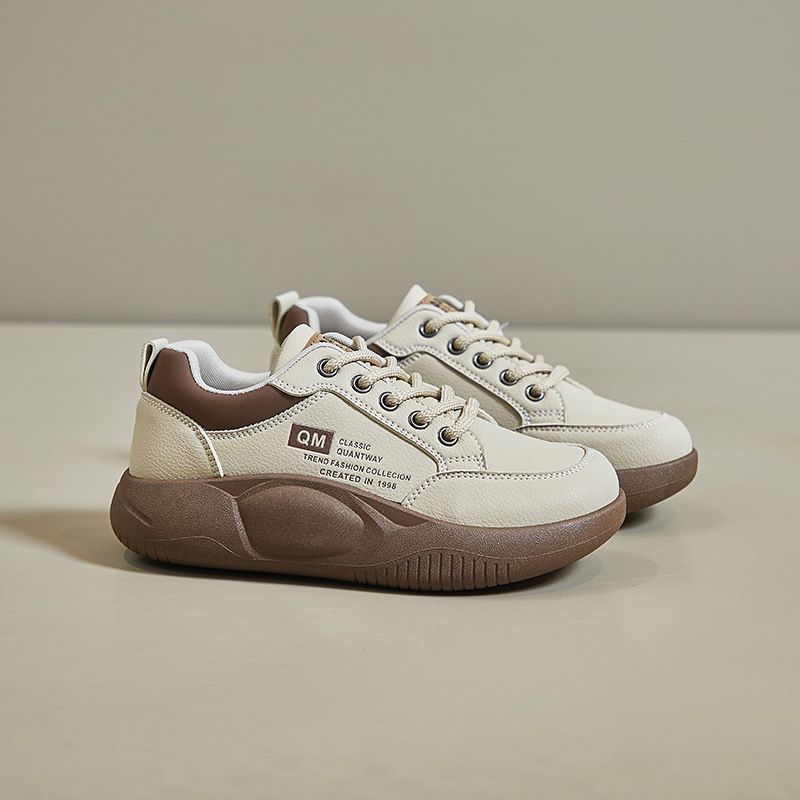 Little White Shoes Female Student Platform Heightening Shoes Sports Board Shoes Casual Shoes_vogvips.com