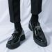 Large Size Four Seasons Glossy Slip-On Business Casual British Korean Style Matching Suit Men's Leather Shoes_vogvips.com