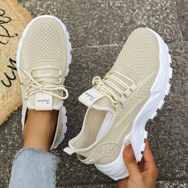Shoes Hot Selling Cross Border Large Size Women's Shoes With Soft Soles, No Fatigue, Flying Woven Shoes, Casual Sports Shoes, Running Shoes_vogvips.com