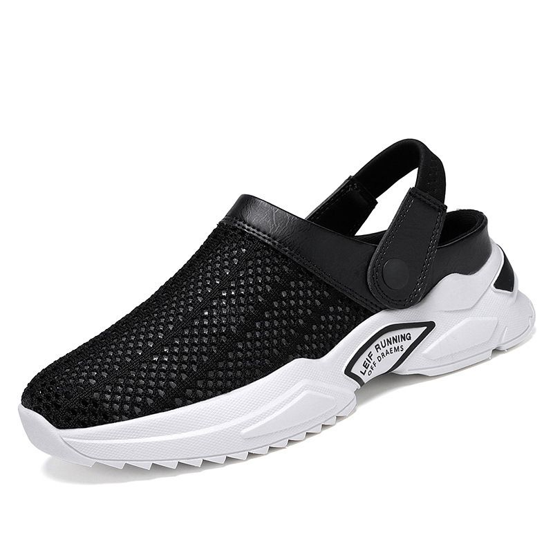 Summer Flip-Flops Large Half Slippers Men's Students' Hole Wrapped Sandals Beach Shoes_vogvips.com