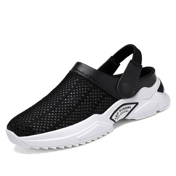 Summer Flip-Flops Large Half Slippers Men's Students' Hole Wrapped Sandals Beach Shoes_vogvips.com