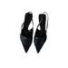 2024 Summer Women's High-Heeled Sandals With Thin Heels, Pointed Toe, Closed Back, Low Heel, Shallow Mouth, European_vogvips.com
