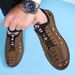 Summer New Men's 2025 Hollow Sandals Sports Soled Casual Breathable Soft Leather Handmade Online Hole Shoes_vogvips.com
