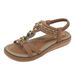 G923-2 Summer New 2025 Versatile Fashion Trend Flat For Women With Elastic Band Lightweight Comfortable Sandals_vogvips.com