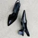 Women's Pointed Toes Pumps Mid Chunky Heels Slingback Sandals Shoes Summer New Vintage Woman Lady Female Sandals Slippers Shoes_vogvips.com