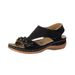 New Plus Size Shoes Summer New Casual Flower Wedge Heel Women's Beach Sandals_vogvips.com