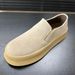 Men's Thick Soled Low Rise Shoe With Anti Suede Loafers, Fashionable British Style, Lazy One Foot Leather Shoes Trend_vogvips.com