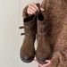 Sheepskin Version ~ Distressed Belt Buckle Western Cowboy Slimming Short Women's Melad Martin Motorcycle Boots_vogvips.com