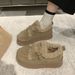 Thick-soled Cotton Shoes For Women's Winter 2025 New Style Snow Cotton Shoes, Retro Fleece Burken Shoes_vogvips.com