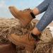 New Martin Women's Height Increasing Fashion Outdoor Home Series Yellow Boots_vogvips.com