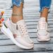 Women S Gold Mesh Wedge Sneakers Spring Thick Sole Platform Sports Woman Plus Size Comfort Casual Vulcanized_vogvips.com