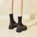 Women's High-heeled 2025 New Spring And Autumn Thick-heeled Platform Loafers British Style Retro Soft Leather Single_vogvips.com