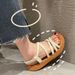 Upgraded New Roman For Women, Flat Elastic Soft Sole Summer Sandals, Women's Cross Strap Outdoor Sandals_vogvips.com