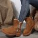 Women's Snow Trendy 2024 New Mid-Calf Plush Thickened Warm Cotton Shoes Leather And Fur Integrated Winter Boots_vogvips.com