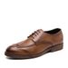 Euro Step Business Formal Casual Large Size Leather Men's British Style Korean Version Brogue Carved Trendy Shoes_vogvips.com