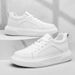 Men's Shoes Inner Height Increase Sports Casual Shoes Low-top Cowhide Surace Thick-soled Running Sports Small White Board Shoes_vogvips.com