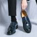 New Fashion Genuine Leather Tassel Business Casual Loafer Shoes For Men Black Business Formal Leather Shoes For Daily Office Casual Men's Shoes For Dr_vogvips.com