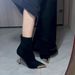 319-12 Style Fashionable Banquet Women's With Sleeves, Thin High Heels, Metal Pointed Toes, Trimmed Feet, Slimming_vogvips.com