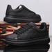 Men's Genuine Leather High Top Sneakers Breathable Lightweight Casual Sports Shoes Classic Autumn Winter Trainers Red White Black_vogvips.com