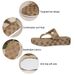 Women's Summer Casual Flat Slippers Plus Size Slides Slippers With Letter Metal Buckle_vogvips.com