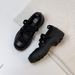 Retro Lightweight Sports Casual For Women Cross Straps, Round Toe, Suede, Thick Sole, Comfortable Mary Jane Shoes With_vogvips.com