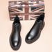 Chelsea Boots Men's Fleece Medium Help One Pedal Cigarette Boots Thick-soled Height Increasing Martin Boots Low-Top Boots_vogvips.com