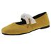 French Lace Single Shoes Mary Jane Shoes Women's Flat-bottomed Lace-up Retro Versatile Square Head Ballet Shoes Women_vogvips.com