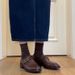 Sheepskin Version ~ Belt Buckle Slimming Chunky Heel Loafers Women Deep Mouth Black All-Match Single-Layer Genuine Round_vogvips.com