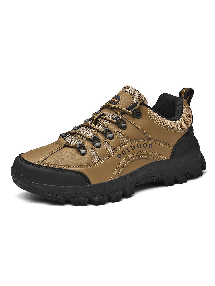 Outdoor Hiking Shoes Men Shoes Low-top Thick-soled Anti-slip Breathable Comfortable Men's Shoes Lace-up Casual Sports Shoes Men_vogvips.com