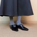 French Pointed Style Interior Height Increasing Single Shoe, Women's Straight Strap Hairy Shoes, Flat Bottom With Plush Warm Cotton Shoes_vogvips.com