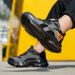 Men's Steel Toe Safety Shoes,Breathable Mesh & Microfiber Leather Upper, EVA Sole For Construction & Outdoor Working Sites Work Shoes_vogvips.com