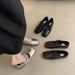 Square Head Small Leather Shoes Women's Design Sense Niche Flat Mary Jane Shoes Tide_vogvips.com