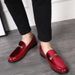Men's Pointed Toe Stylist Leather Trendy Hidden Heel Business Loafers Slip-On Lazy Shoes_vogvips.com