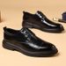 Summer Hollow-out Business Youth British-style Soft-soled Breathable Perforated Work Shoes, Formal Men's Leather Shoes_vogvips.com