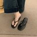 Red Flip-flops For Women, Summer Outdoor Wear, 2025 New Korean Style Flat-soled Vacation Evening Beach Sandals_vogvips.com